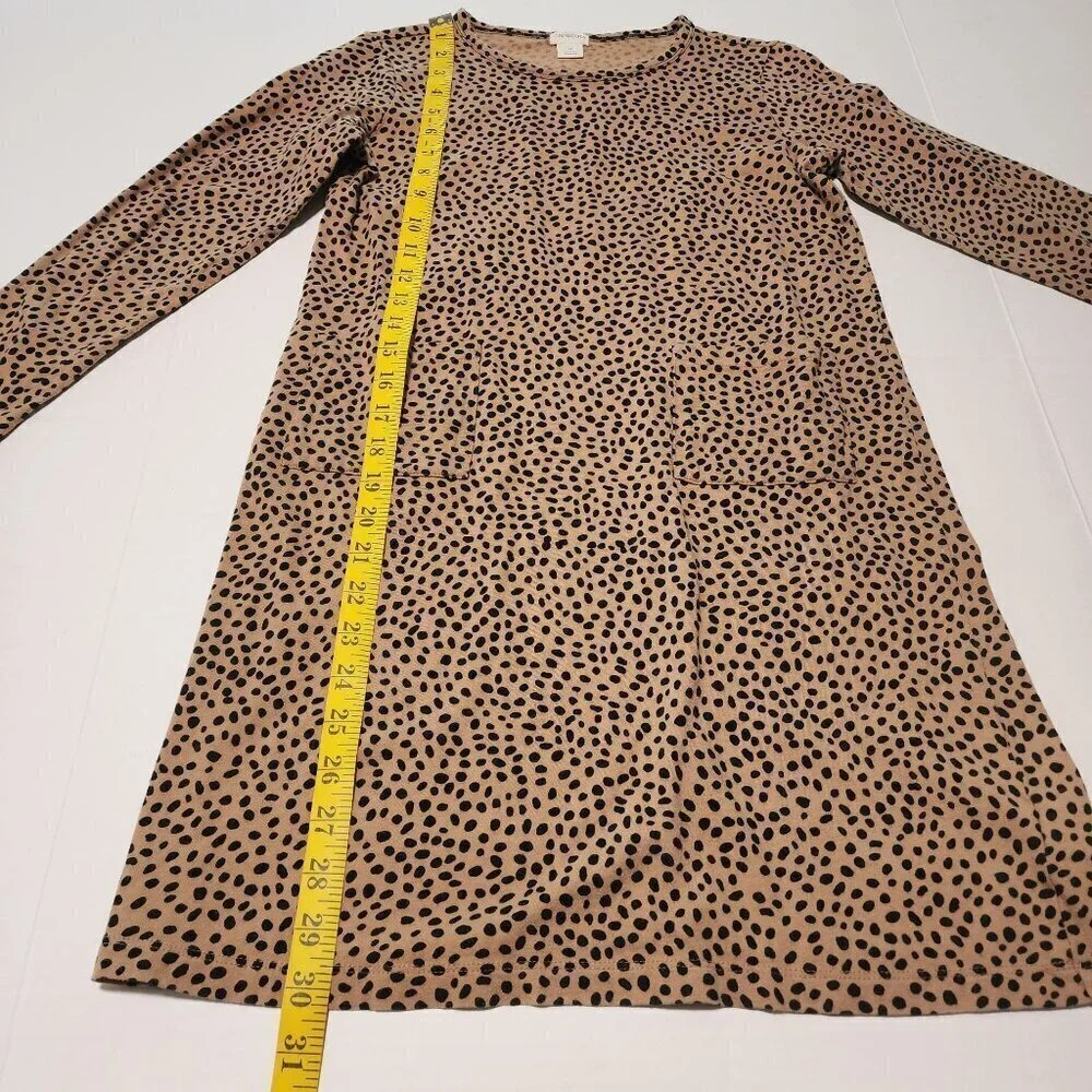 Crewcuts factory dress cheetah print 12 girls patch pockets